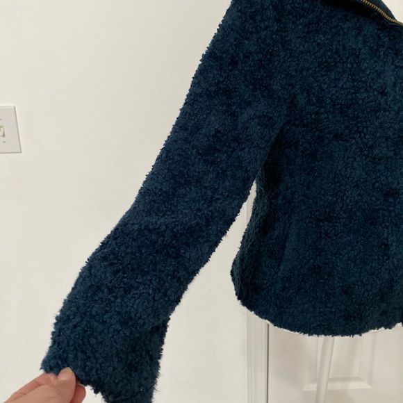 NWOT Pendleton Teddy Bear Jacket with Plaid Trim - Picture 5 of 11